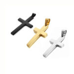Stainless Steel Cross Pendant European Religious Style Titanium Steel Necklace for Men & Women Wholesale