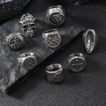 Vintage Skull Stainless Steel Ring for Men Punk Titanium Steel Jewelry Factory Wholesale
