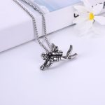 Hip Hop Diver Pendant Necklace for Men - Trendy Western Style Long Chain Jewelry