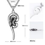 Trendy Snake Pendant Necklace for Men - Hip Hop Titanium Steel Boyfriend Gift Jewelry