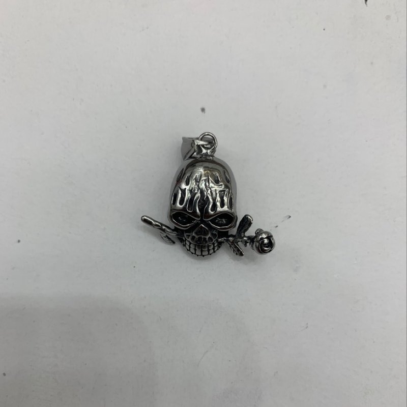 17797574096171939.jpg Punk Star Skull Pendant Necklace for Men - Vintage Titanium Stainless Steel Jewelry - Image 1