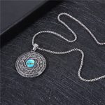 Premium Evil Eye Pendant Necklace for Men - Anti-tarnish Titanium Steel Eye of God Long Chain