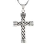 Creative Cross Pendant Necklace for Men - Korean Style Titanium Steel Fashion Jewelry