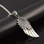 Single Angel Wing Pendant Necklace - Trendy Titanium Steel Men's Fashion Jewelry