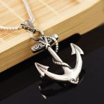 Retro Anchor Pendant Necklace for Men - Pirate Style Titanium Steel Fashion Jewelry