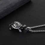 Cute Retro Sea Turtle Pendant Necklace - Titanium Steel Unisex Fashion Jewelry