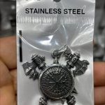 Stainless Steel Viking Pendant - Retro Norse Mythology Charm Jewelry