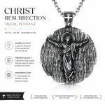 Temu Hot New Stainless Steel Holy Angel Jesus Necklace - Religious Prayer Choker Christmas Gift Wholesale