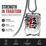 Personalized Good & Evil Dual Face Pendant Necklace - Red & Black Stainless Steel Hip Hop Sweater Chain