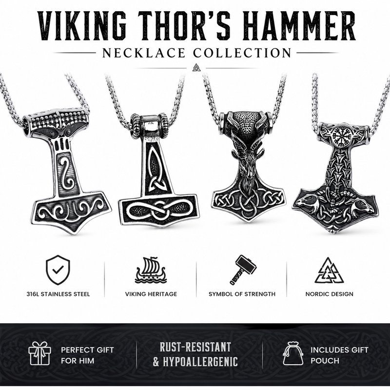 1780015109104-4-______________________________.jpg Nordic Mythology Totem Vintage Battle Axe Pendant - Western Fashion Men's Personalized Necklace Charm - Image 1