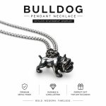Bulldog Animal Pendant Necklace - Western Fashion Hip Hop Stainless Steel Men's Long Sweater Chain