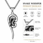 New Western Stainless Steel Snake Chain Necklace - Hip Hop Rock Nightclub Party Charm Gift for Boyfriend