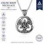 Western Retro Punk Irish Celtic Knot Round Tag Pendant - Stainless Steel Men's Sweater Chain Accessories