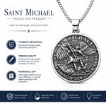 Western Trendy Round Stainless Steel Men's Necklace - Personalized Medieval Knight Totem Pendant Jewelry