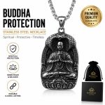 3D Buddha Statue Pattern Pendant Charm - Personalized Stainless Steel Men's Sweater Chain Accessories