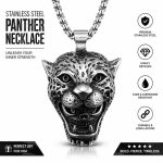Personalized Panther Leopard Head Statement Pendant - Domineering Men's Rock Punk Choker Necklace