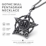 Cross-Border New Iron Warrior Star Skull Pendant - Vintage Stainless Steel Men's Skeleton Charm Gift