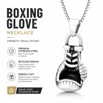 Stainless Steel Boxing Gloves Engravable Pendant Necklace - Couples Fitness Sport Punching Gloves Gift