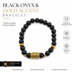 Irregular Gold & Black Beads Versatile Bracelet - Women's Dainty Stackable Gemstone Strand Hand Jewelry